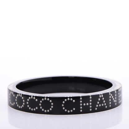 Chanel Resin Pearl Coco Bangle Black 3 of 4
