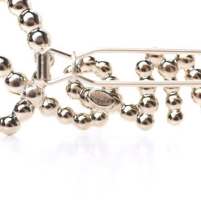 Chanel Metal Glass Swirling Pearls Hair Clip Gold 3 of 4