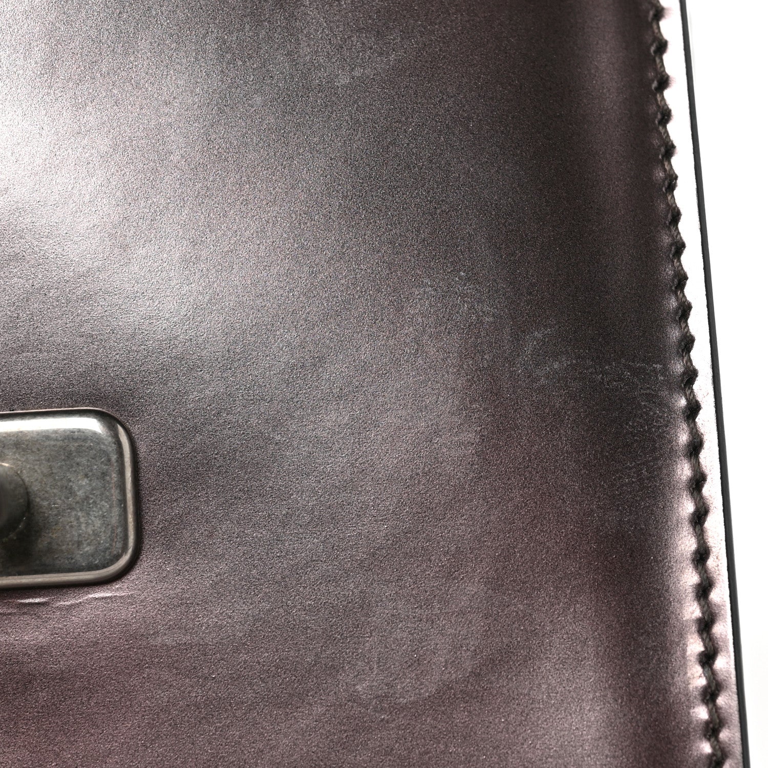 Prada Metallic Vitello Saffiano Cahier Bag Ferro Black 9 of 9