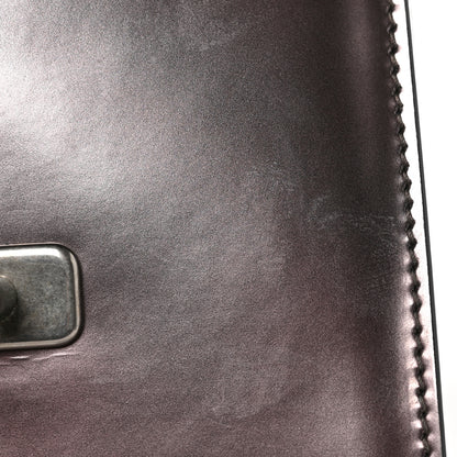 Prada Metallic Vitello Saffiano Cahier Bag Ferro Black 9 of 9