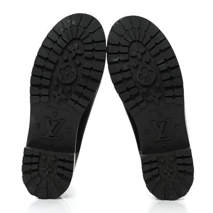 Louis Vuitton Rubber Embossed Monogram Splash Rain Boots 38 Black 5 of 7