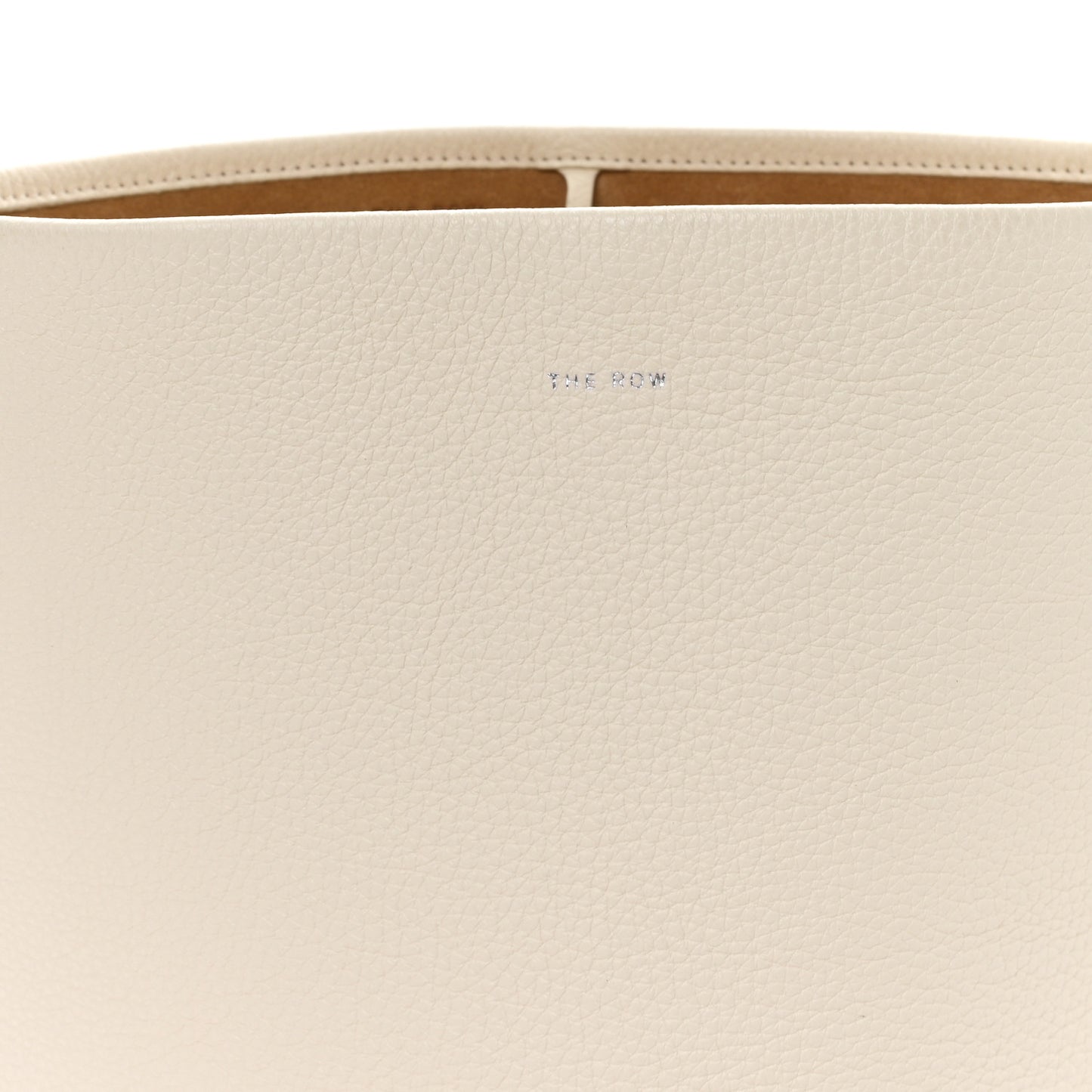 Grained Calfskin Medium N/S Park Tote Ivory