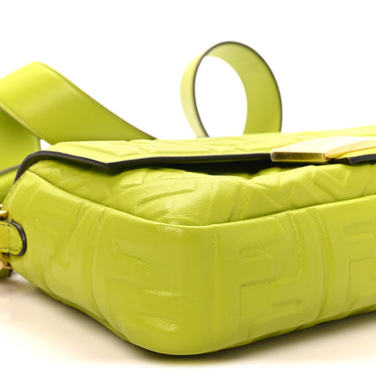 Fendi Nappa FF 1974 Embossed Baguette Wasabi 9 of 10