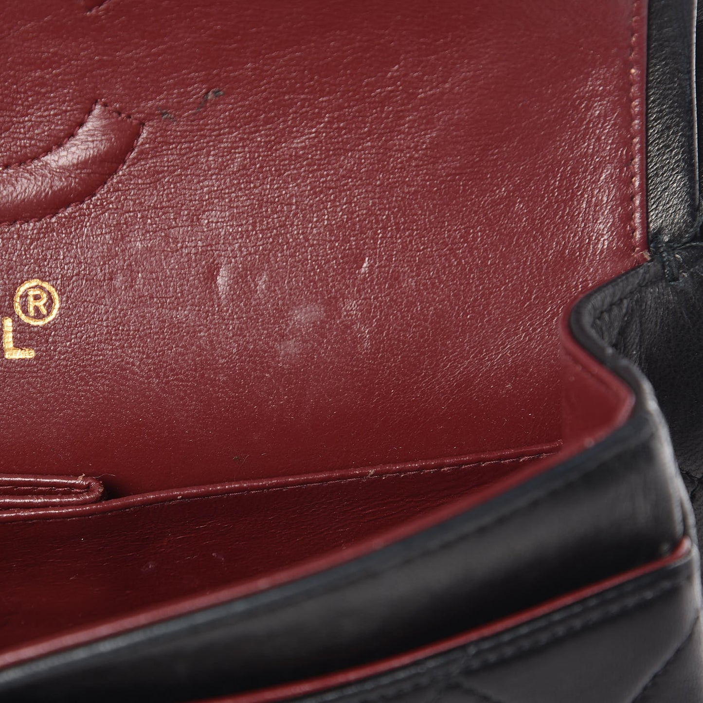 Lambskin Quilted Small Double Flap Black