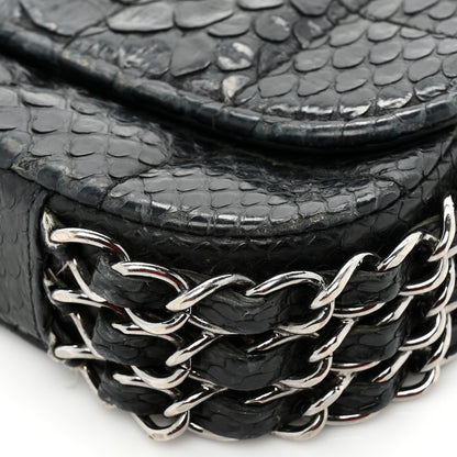 Chanel Snakeskin 3 Chain Flap Black 15 of 19