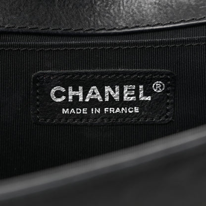 Chanel Calfskin Quilted Metal Embellished Paris Dallas Medium Boy Flap Black 6 of 21