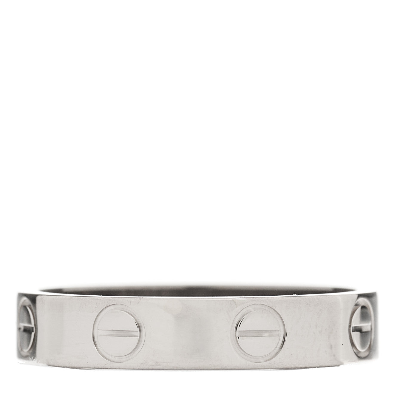 18K White Gold 3.5mm LOVE Wedding Band Ring 50 5.25