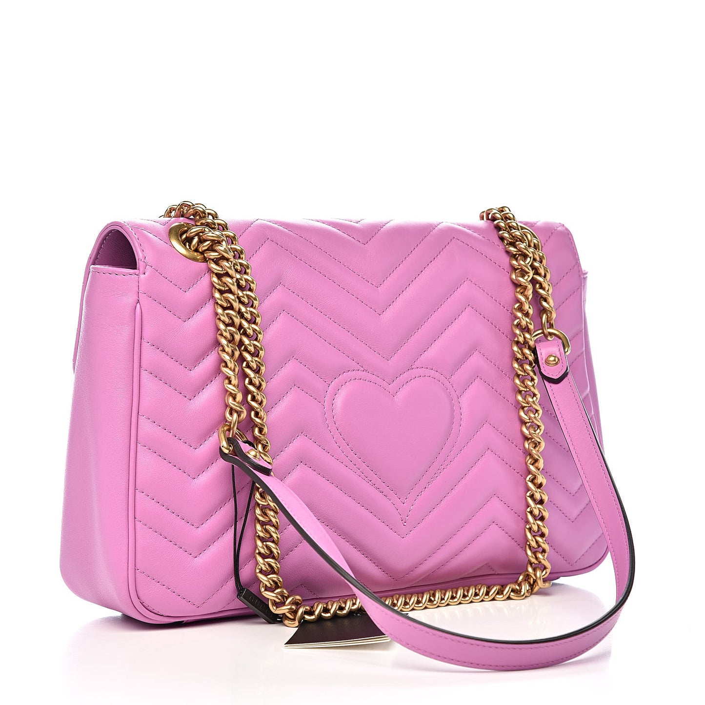 Calfskin Matelasse Medium GG Marmont Shoulder Bag Candy Mousse