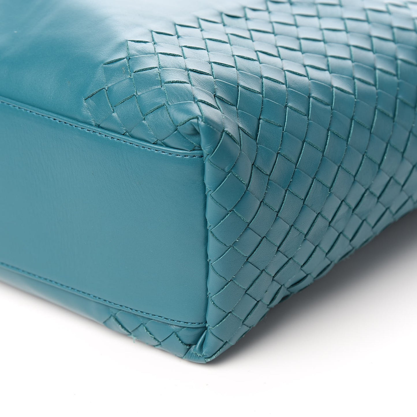 Nappa Intrecciato Tote Bag Teal