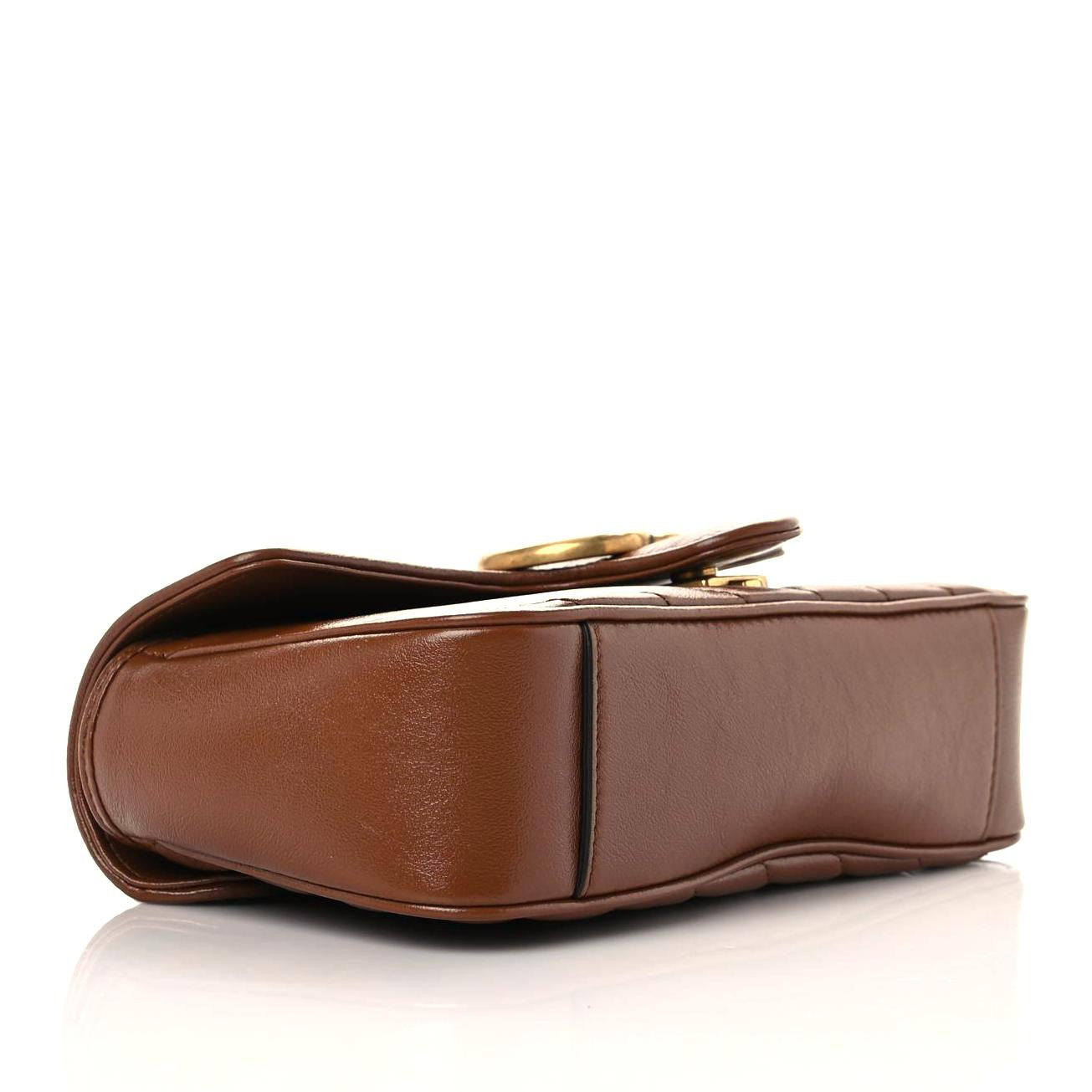 Azalea Calfskin Matelasse Diagonal Mini GG Marmont Shoulder Bag Cuir