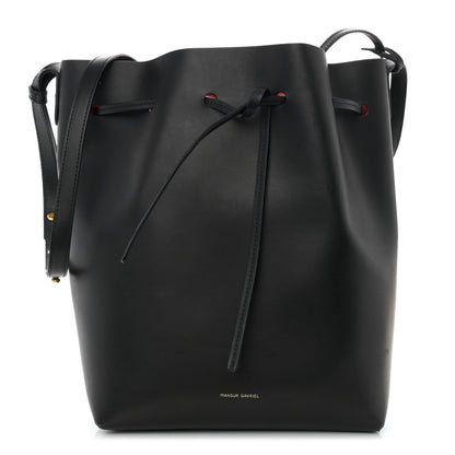 Mansur Gavriel Vegetable Tanned Calfskin Bucket Bag Black Flamma 1 of 10
