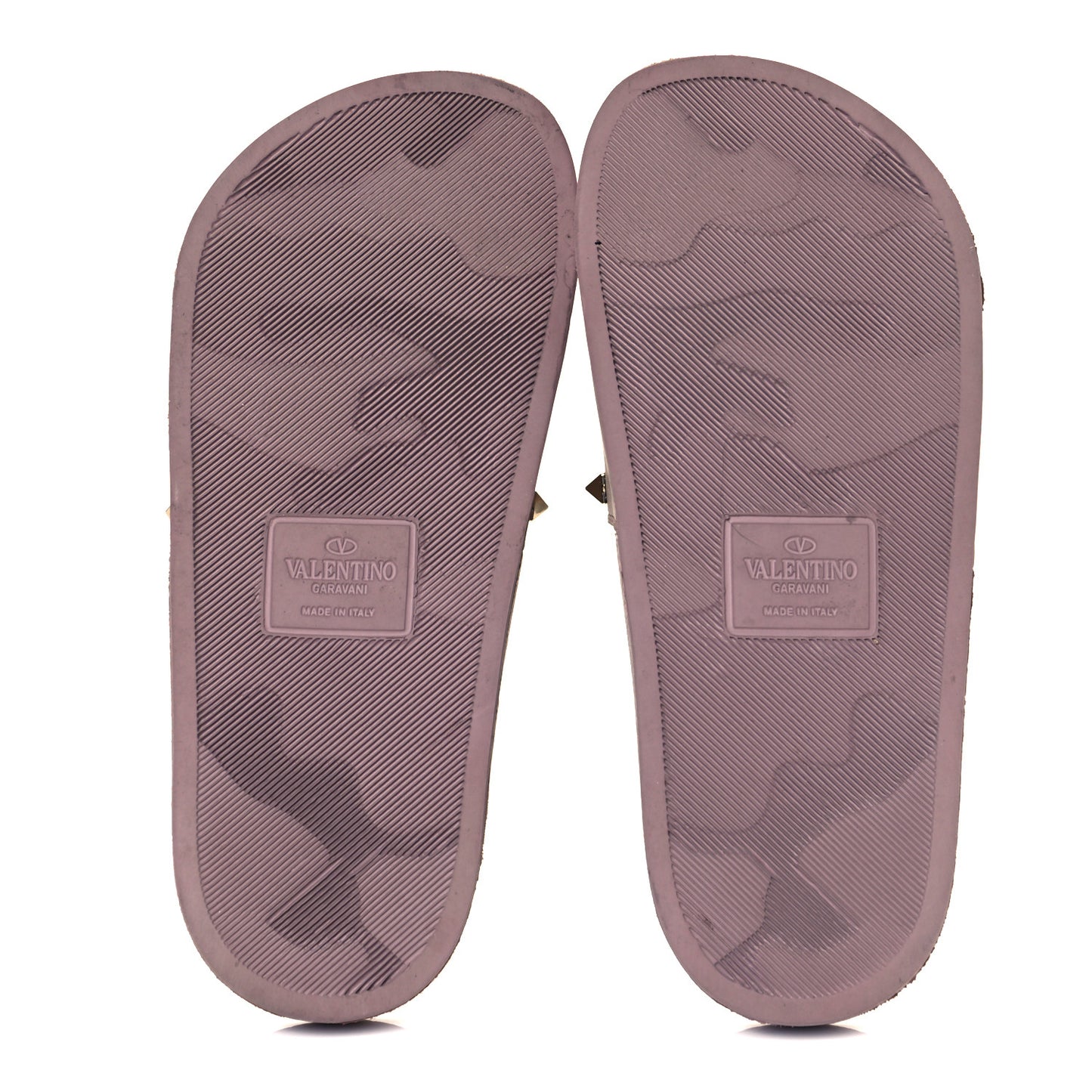 Rubber Rockstud Slide Sandals 35 Poudre