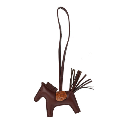 Hermes Milo Lambskin Matte Alligator Touch Grigri Rodeo Horse Bag Charm PM Terre Gold 1 of 4