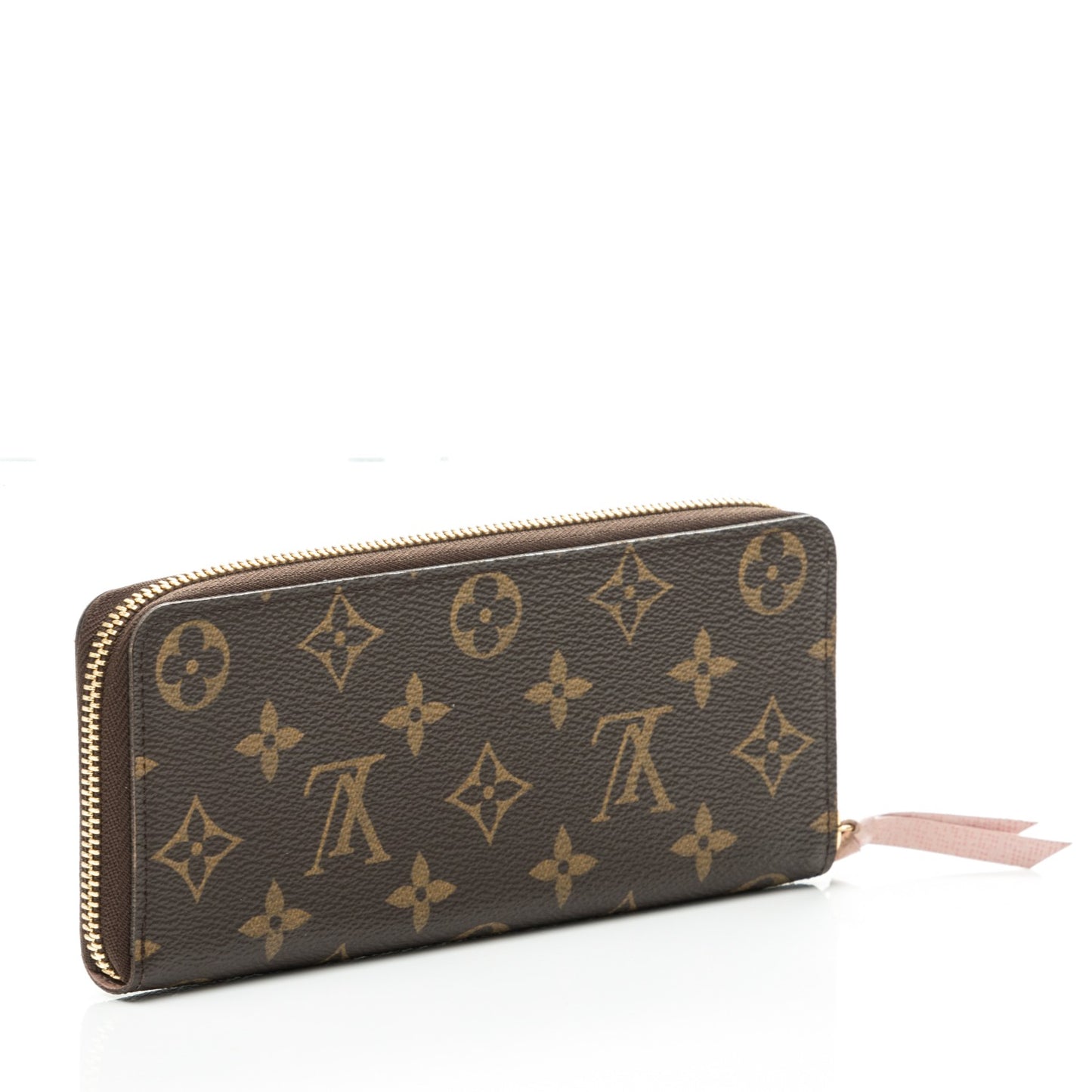 Monogram Clemence Wallet Rose Ballerine