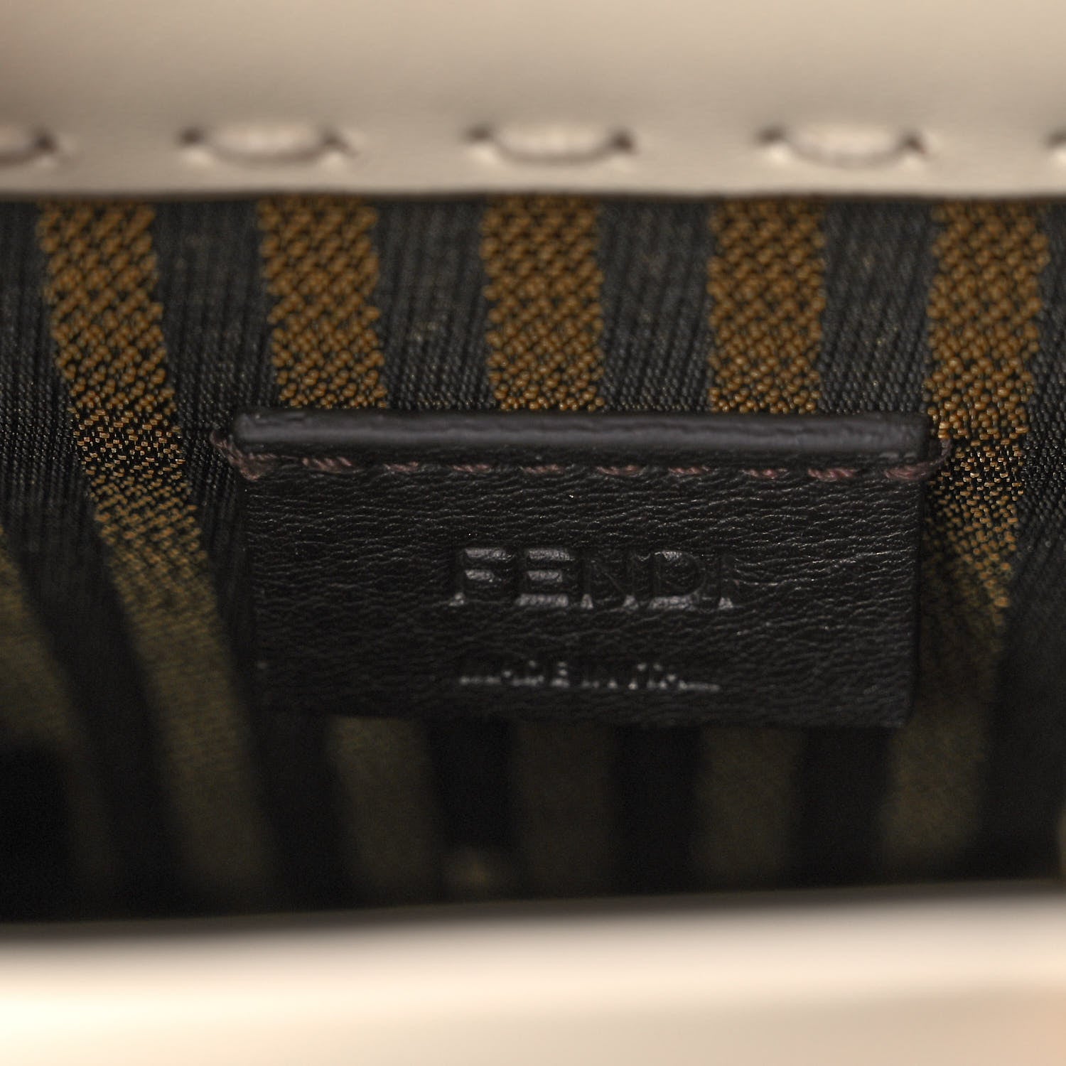 Fendi Vitello King Plexiglass Logo Embossed Mini Fendi Sunshine Shopper Tote White Ice 6 of 10