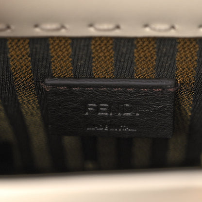 Fendi Vitello King Plexiglass Logo Embossed Mini Fendi Sunshine Shopper Tote White Ice 6 of 10