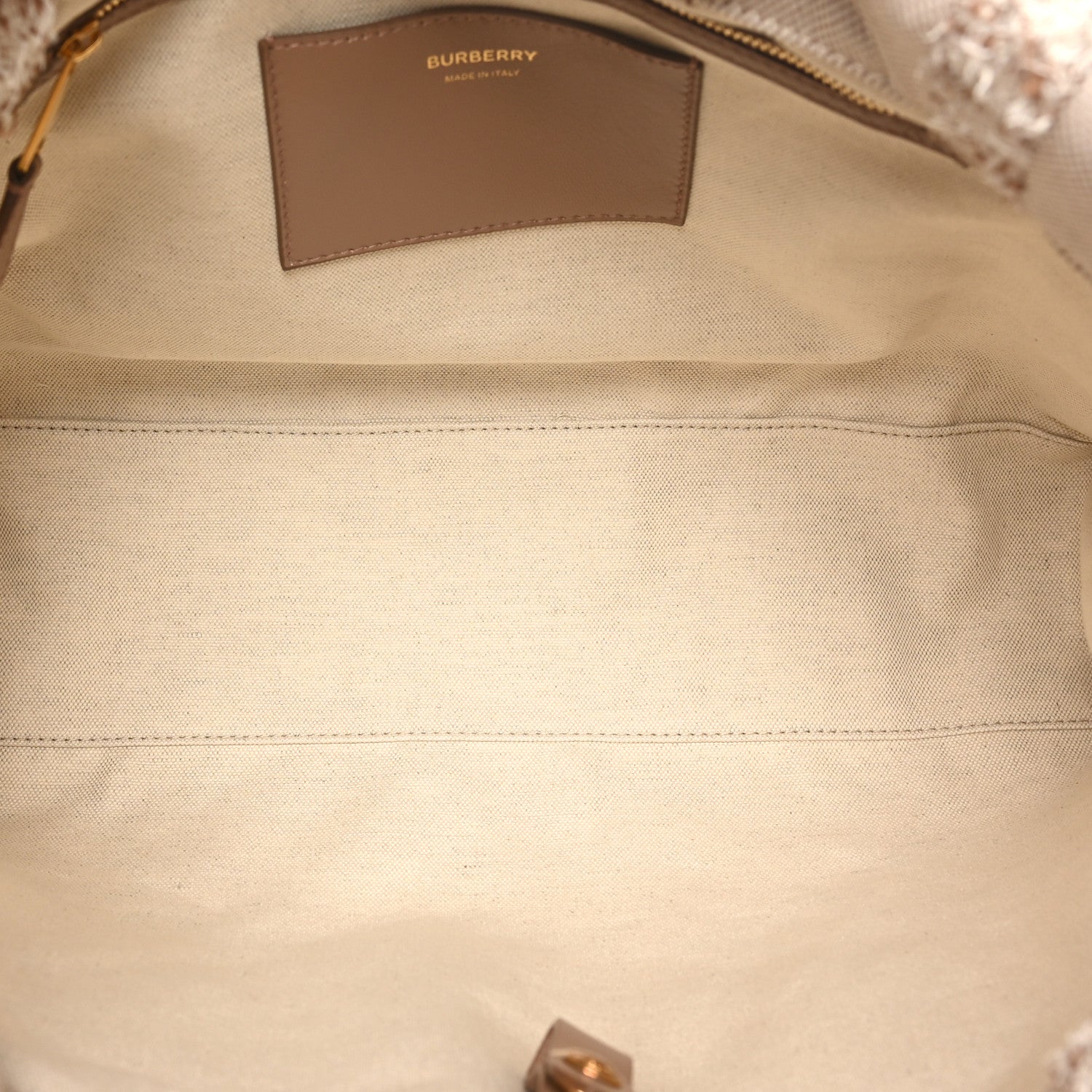 Burberry Cotton Needle Punch Medium Shopper Tote  Natural 5 of 9