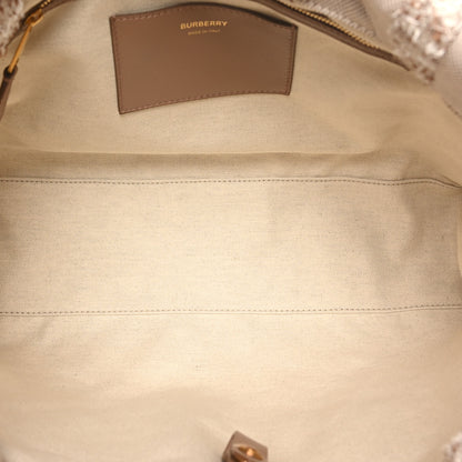 Burberry Cotton Needle Punch Medium Shopper Tote  Natural 5 of 9