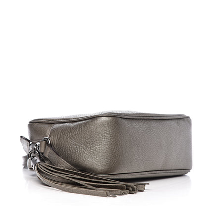 Gucci Metallic Pebbled Calfskin Small Soho Disco Bag Sasso 4 of 10