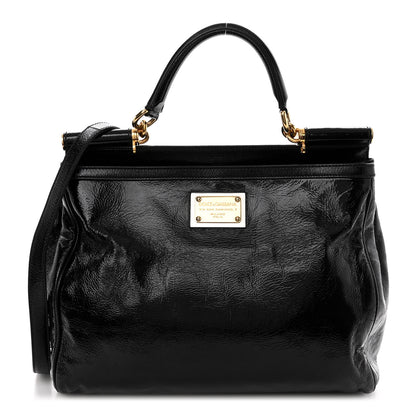 Dolce & Gabbana Patent Miss Sicily Tote Black 1 of 10