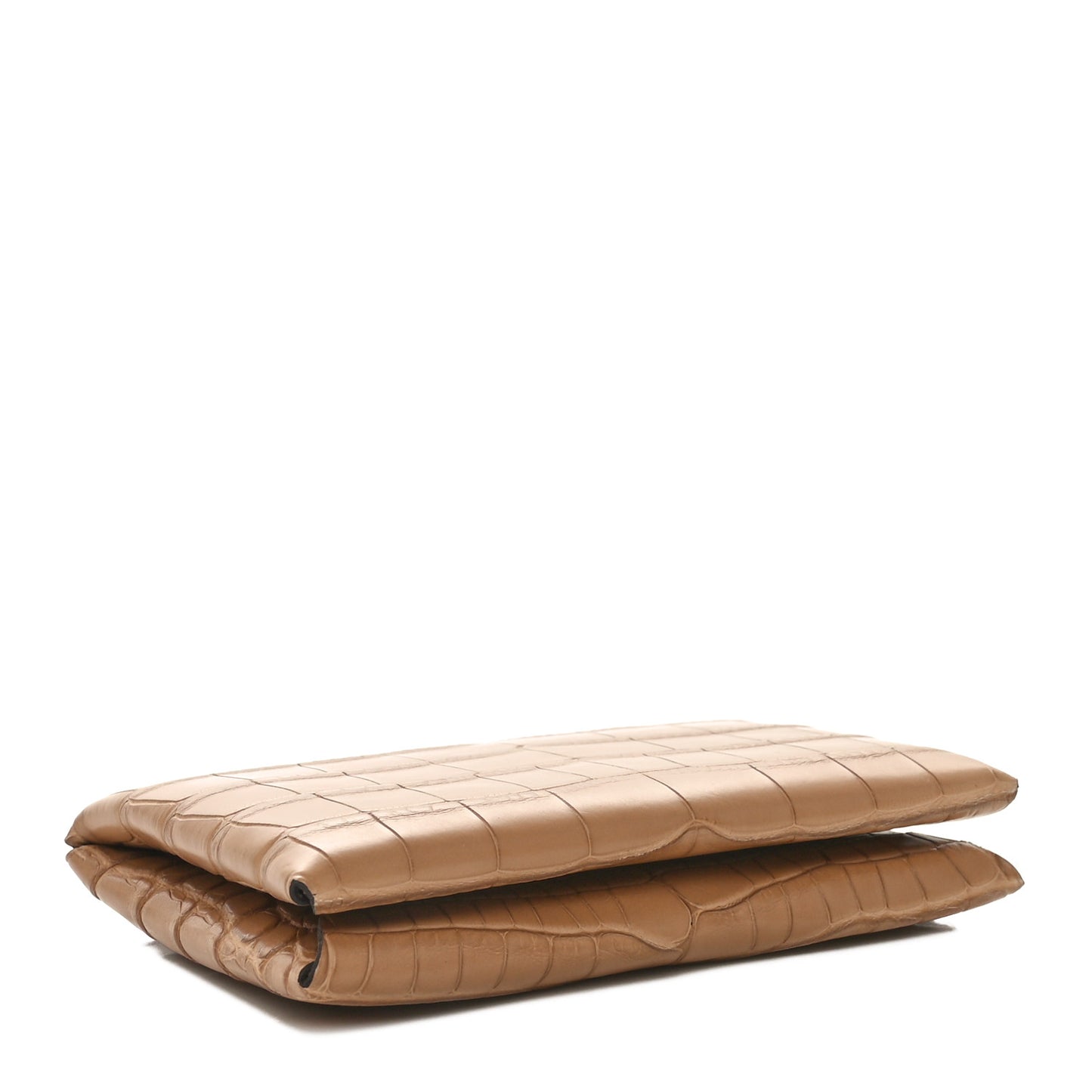 Matte Alligator Calvi Card Case Chai