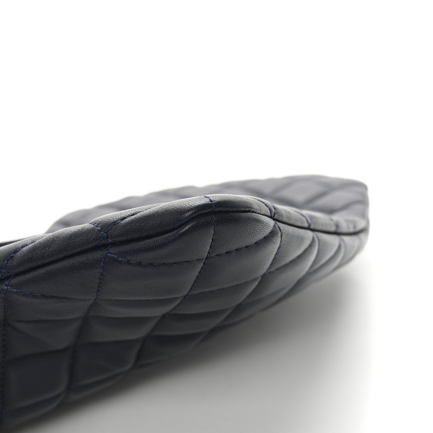 Chanel Lambskin Quilted Medium Cosmetic Case Navy Blue 7 of 12