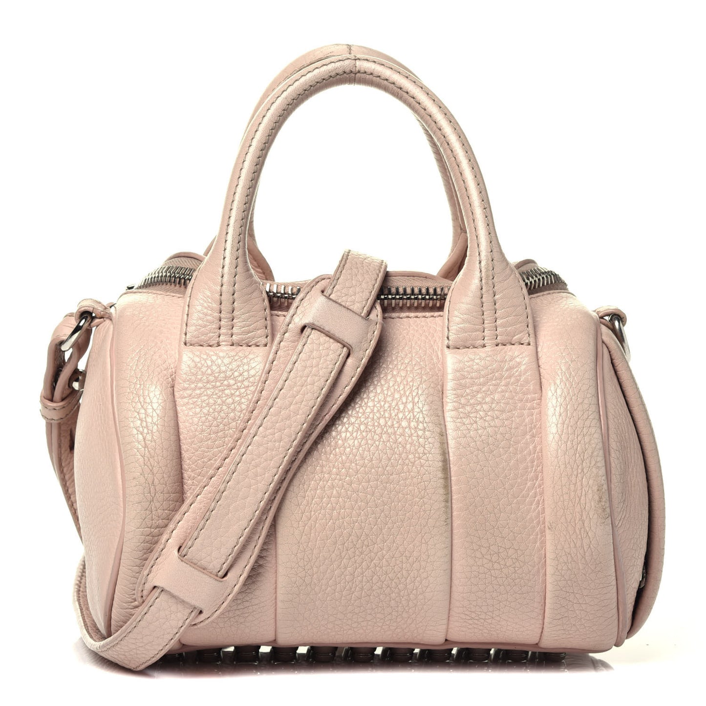 Pebbled Lambskin Mini Rockie Pale Pink Rhodium Hardware