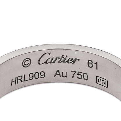 Cartier 18K White Gold 5.5mm LOVE Ring 61 9.75 4 of 5