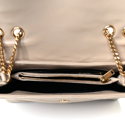 Saint Laurent Calfskin Y Quilted Monogram Medium Loulou Chain Satchel Dark Latte 4 of 6