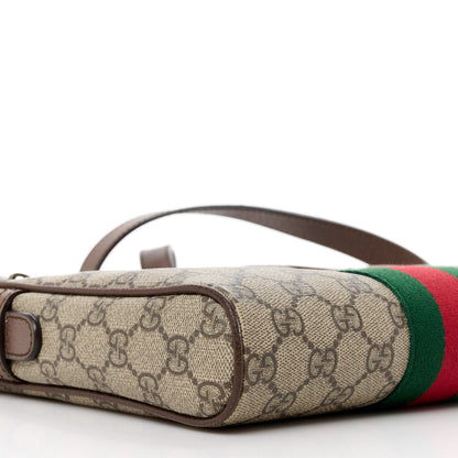 Gucci GG Supreme Monogram Web Small Ophidia Messenger Bag Brown 10 of 11