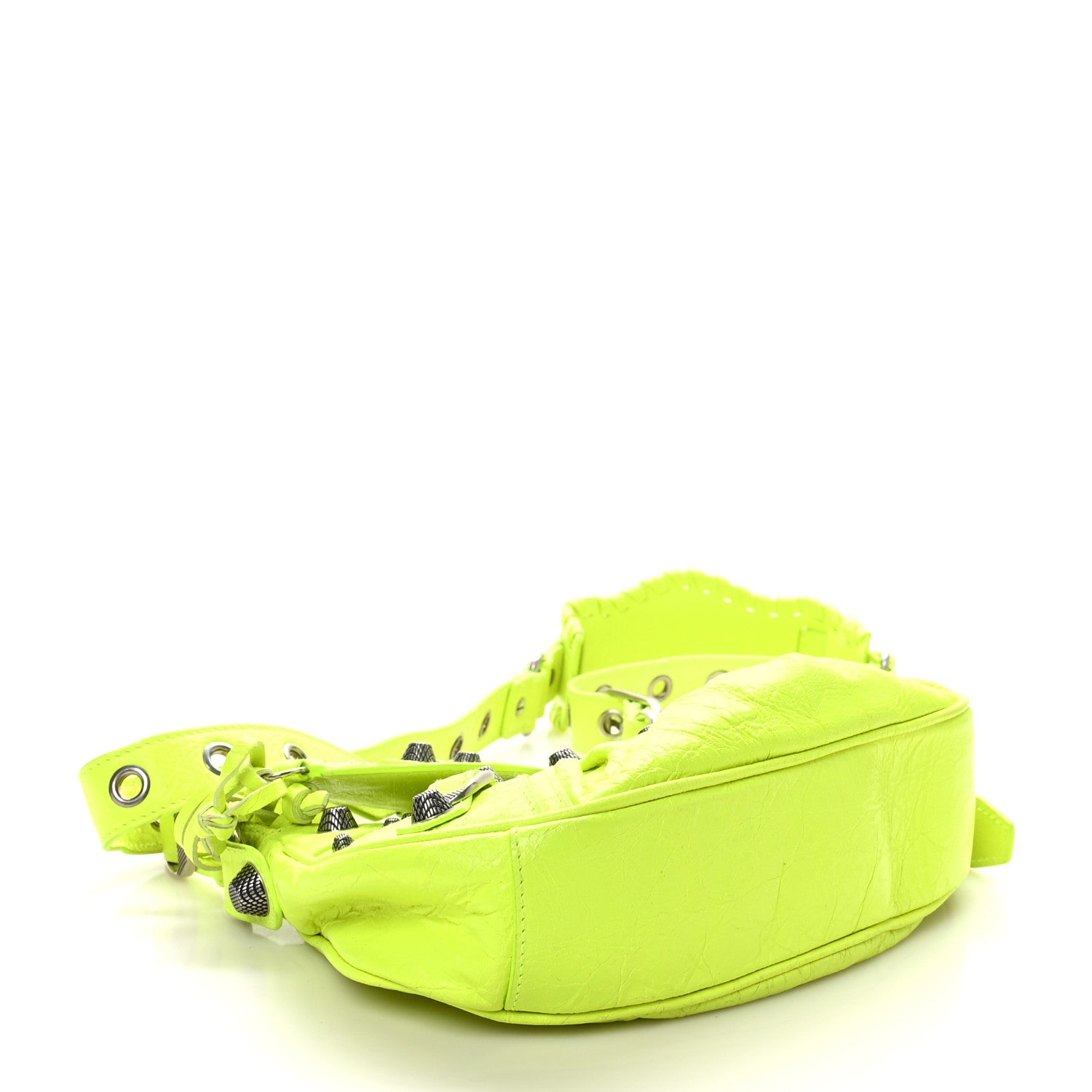 Balenciaga Agneau Arena Le Cagole Shoulder Bag XS Fluo Yellow 4 of 10