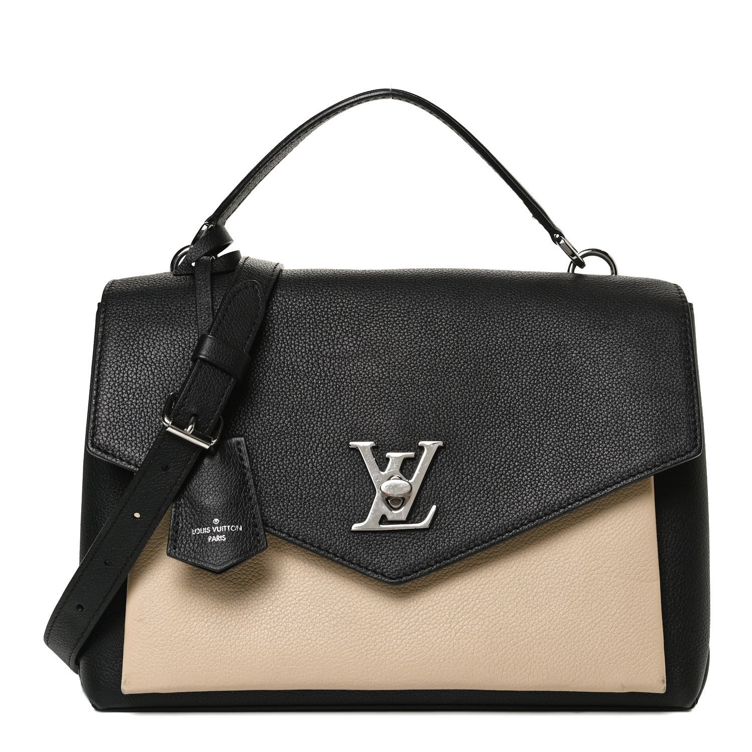 Louis Vuitton Soft Calfskin My Lockme Top Handle Vanille Black 1 of 14