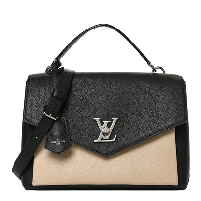 Louis Vuitton Soft Calfskin My Lockme Top Handle Vanille Black 1 of 14