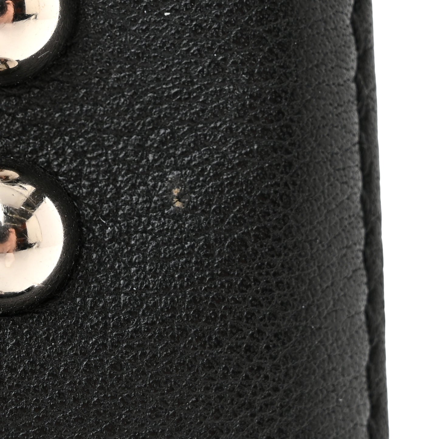Pebbled Calfskin House Check Studded Baby Banner Tote Black