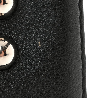 Burberry Pebbled Calfskin House Check Studded Baby Banner Tote Black 11 of 15