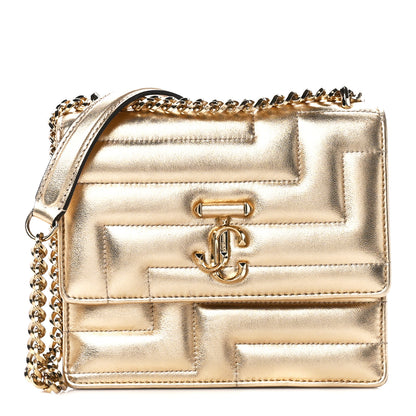 Jimmy Choo Metallic Nappa Quilted Varenne Shoulder Bag Gold 1 of 10