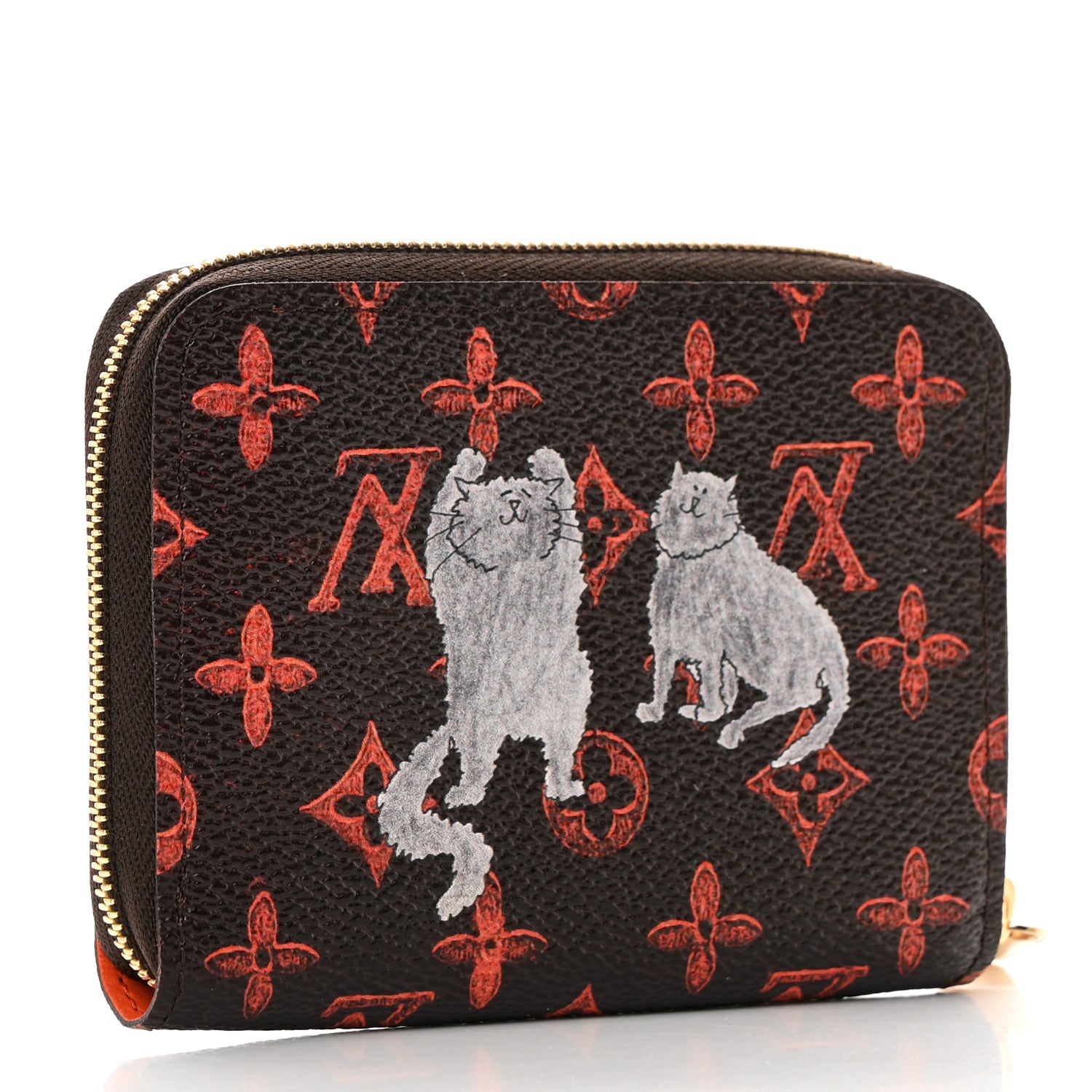 Louis Vuitton Catogram Zippy Coin Purse Marron 3 of 8
