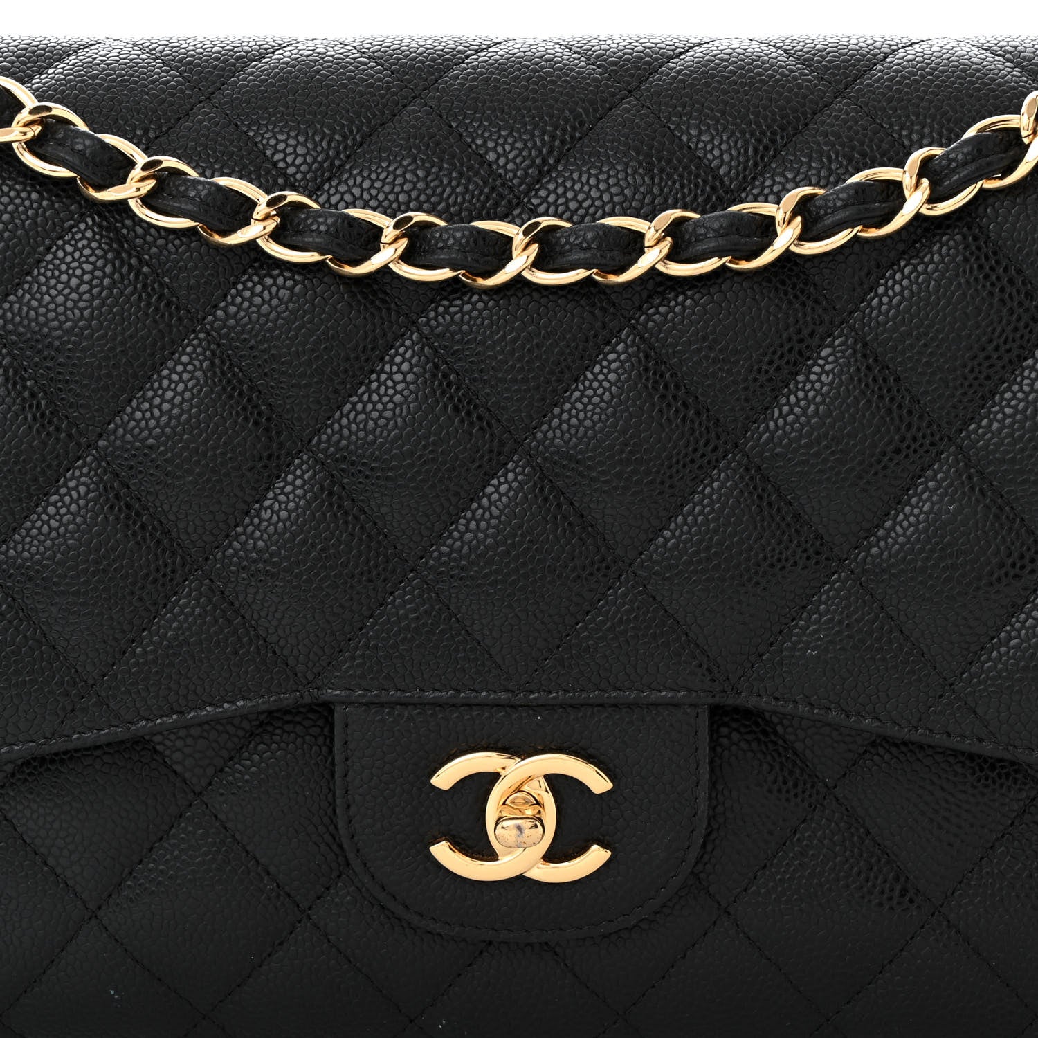 Chanel Caviar Quilted Jumbo Double Flap Black 8 of 11