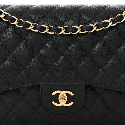 Chanel Caviar Quilted Jumbo Double Flap Black 8 of 11
