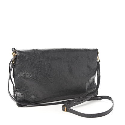 Balenciaga Agneau Giant 12 Gold Hardware Envelope Strap Clutch Gris Fossile 2 of 9