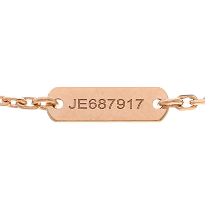 Van Cleef & Arpels 18K Rose Gold Diamond Black Onyx Vintage Alhambra Pendant Necklace 5 of 5