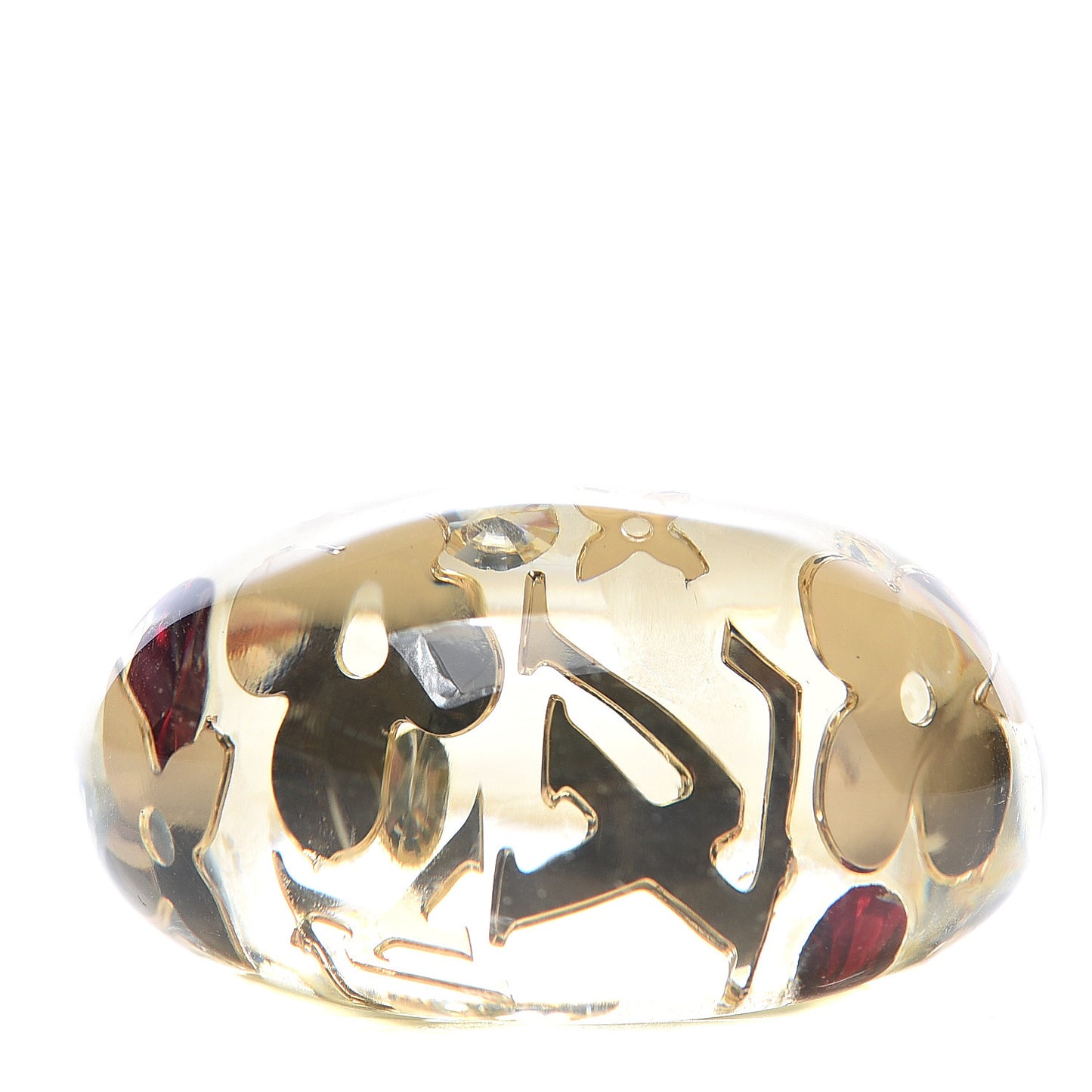 Resin Swarovski Crystal Inclusion Ring 5.75 Clear