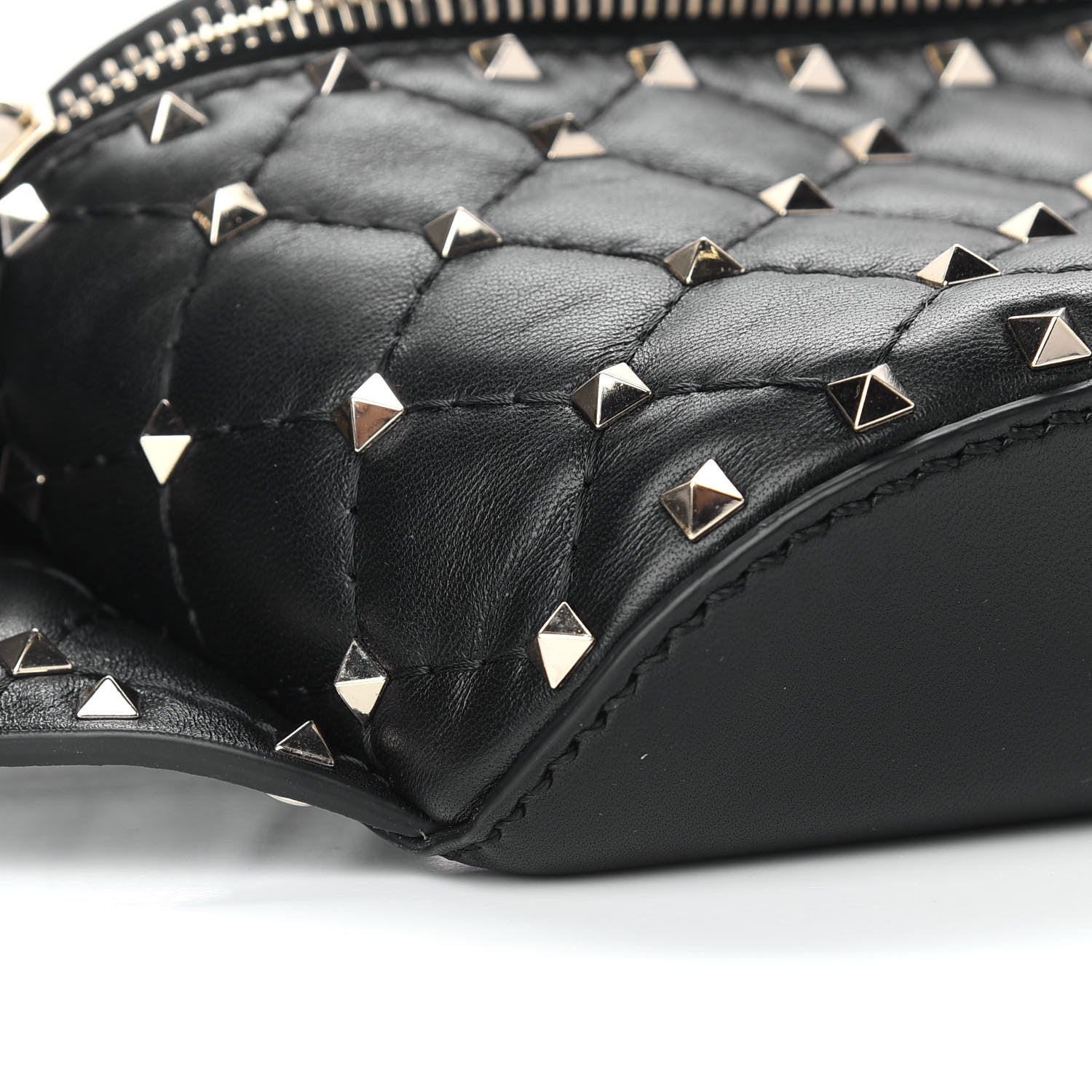 Valentino Garavani Nappa Rockstud Spike Belt Bag 85 Black 9 of 9