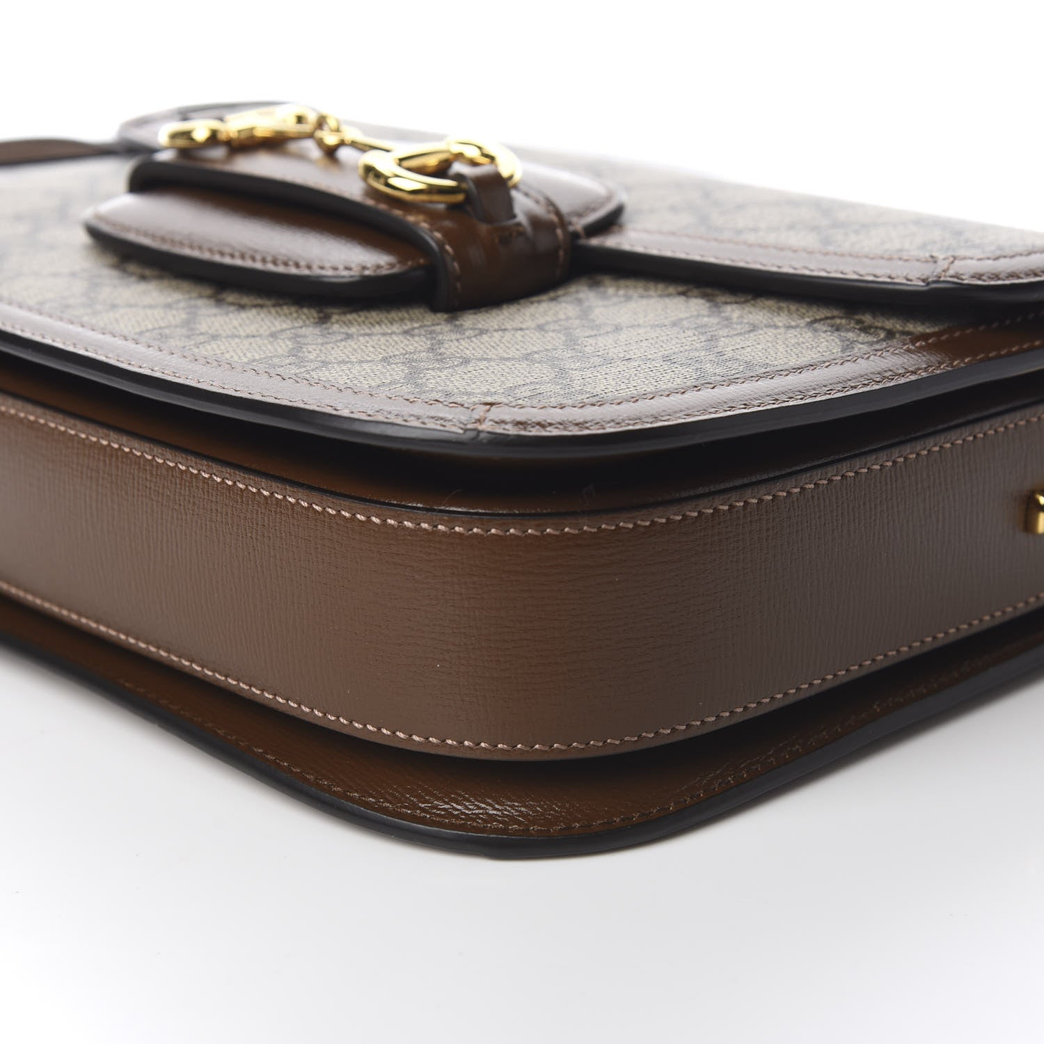 Gucci GG Supreme Monogram Horsebit 1955 Shoulder Bag Beige Brown Sugar 6 of 10