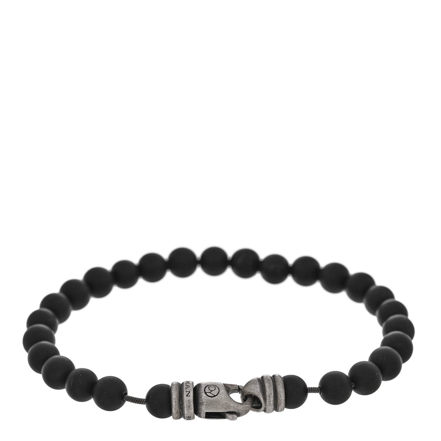 Sterling Silver Black Onyx 6mm Spiritual Beads Bracelet