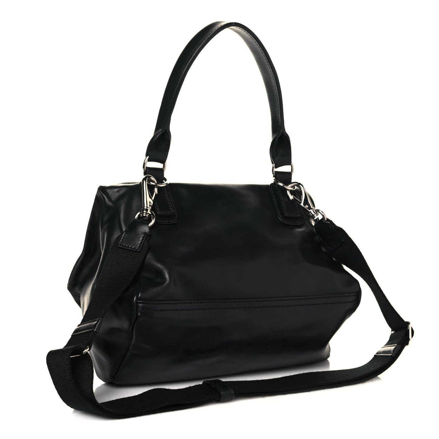 Calfskin Small Pandora Logo Strap Black