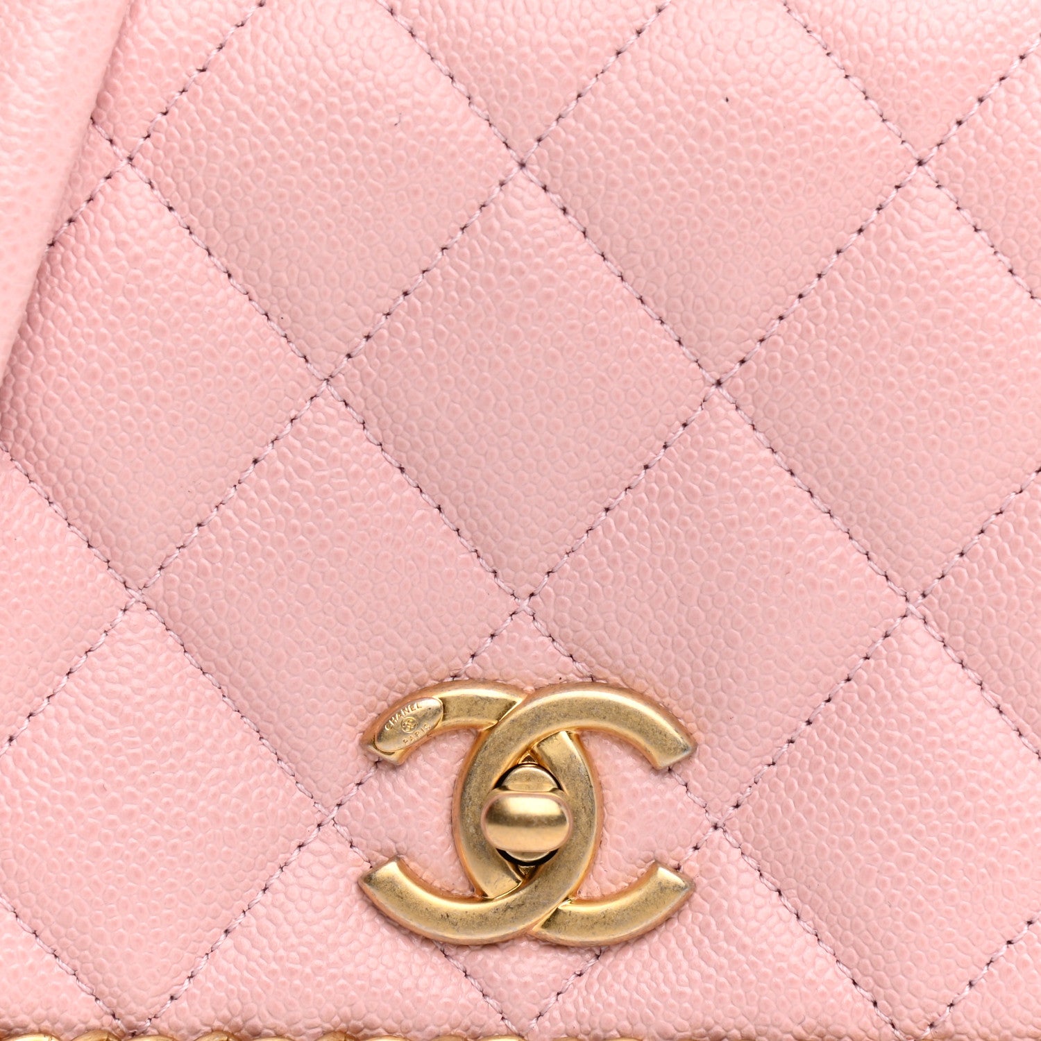 Chanel Caviar Quilted Chain Flap Pink 14 of 21