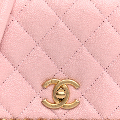 Chanel Caviar Quilted Chain Flap Pink 14 of 21