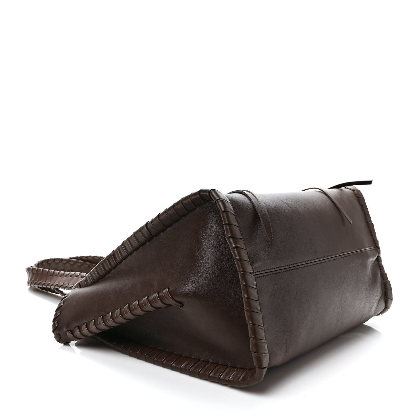 Calfskin Large Mony Tote Bold Brown