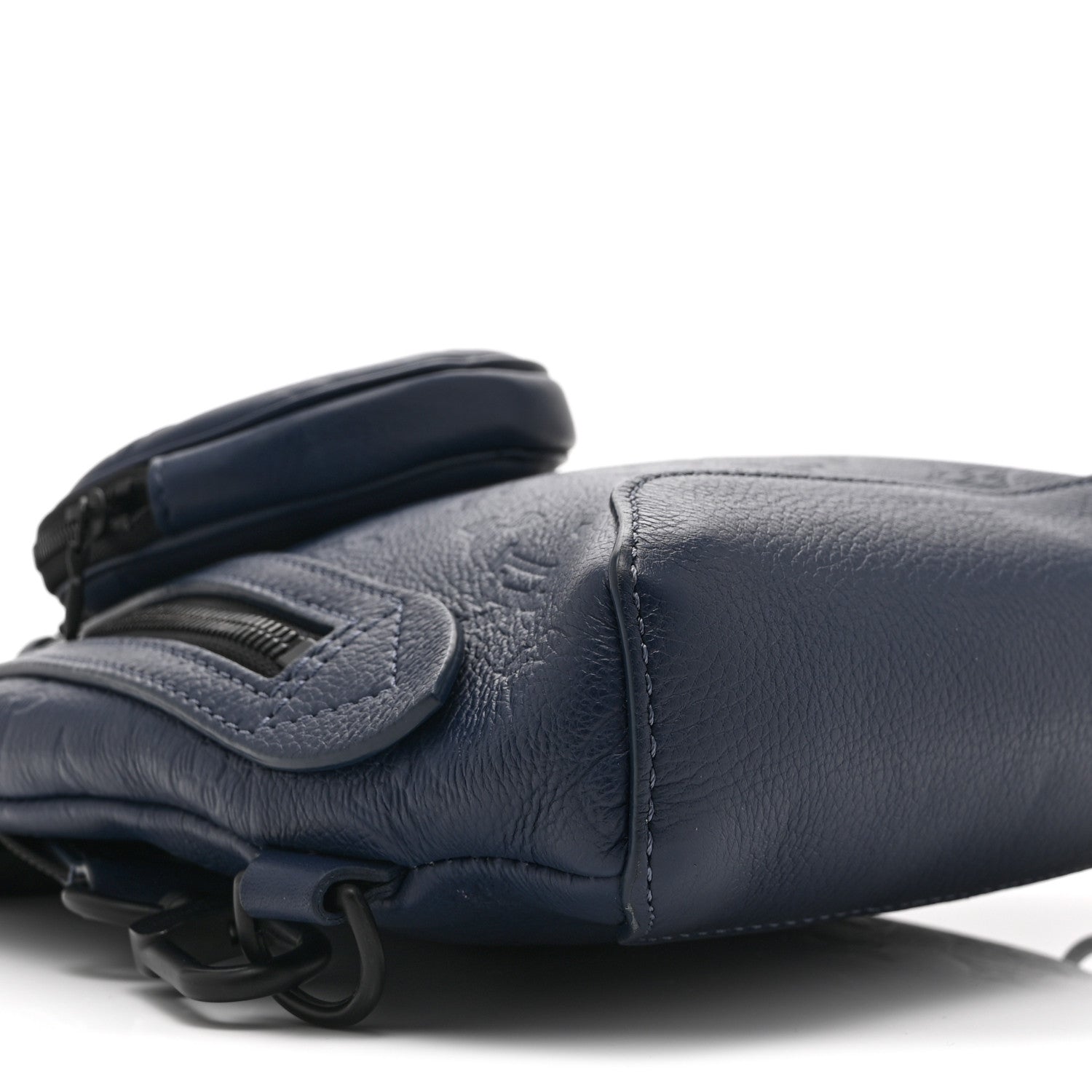 Louis Vuitton Calfskin Shadow Monogram Duo Slingbag Navy 8 of 9